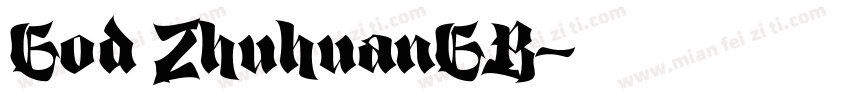 God ZhuhuanGB字体转换